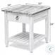 Garden Gate Distressed Grey Rectangular End Table