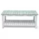 Garden Gate Distressed Bleu and White Rectangular Coffee Table