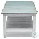 Garden Gate Distressed Bleu and White Rectangular Coffee Table
