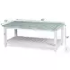 Garden Gate Distressed Bleu and White Rectangular Coffee Table