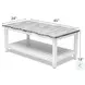 Garden Gate Distressed Grey Rectangular Coffee Table