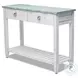 Garden Gate Distressed Bleu and White Rectangular Console Table