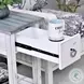 Garden Gate Distressed Bleu and White Rectangular Chairside Table