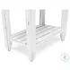 Garden Gate Distressed Bleu and White Rectangular Chairside Table