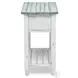 Garden Gate Distressed Bleu and White Rectangular Chairside Table