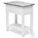 Garden Gate Distressed Grey Rectangular Chairside Table