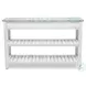 Garden Gate Distressed Bleu and White Entertainment Center