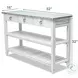 Garden Gate Distressed Grey Entertainment Center