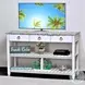 Garden Gate Distressed Grey Entertainment Center