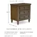 Sturlayne Brown 3 Drawer Nightstand