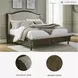 Sturlayne Cream And Brown Queen Upholstered Panel Bed
