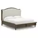Sturlayne Cream And Brown Queen Upholstered Panel Bed