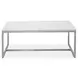 Isolde White and Brushed Nickel Rectangular Marble Top Cocktail Table