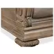 Marisol Fawn and Cream King Leather Upholstered Sleigh Bed