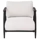 Brielle Palazzo Cream and Black Performance Fabric Upholstered Outdoor Lounge Chair