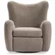 Silvi Brown Upholstered Swivel Accent Chair