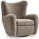 Silvi Brown Upholstered Swivel Accent Chair