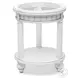 Riviera Blanc Round End Table
