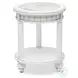 Riviera Blanc Round End Table