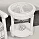 Monaco Blanc Round Glass Top End Table with Anchor Insert