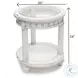 Riviera Blanc Round End Table