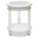 Monaco Blanc Oval Glass Top Occasional Table Set with Pelican Insert