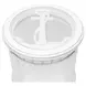 Monaco Blanc Round Glass Top End Table with Tray Insert