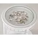Monaco Blanc Round Glass Top End Table with Tray Insert