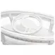 Monaco Blanc Oval Glass Top Coffee Table with Pelican Insert