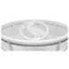 Monaco Blanc Oval Glass Top Coffee Table with No Insert