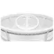 Monaco Blanc Oval Glass Top Coffee Table with No Insert