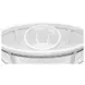 Monaco Blanc Oval Glass Top Coffee Table with No Insert
