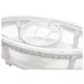 Monaco Blanc Oval Glass Top Coffee Table with No Insert