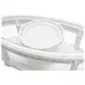 Monaco Blanc Oval Glass Top Coffee Table with No Insert