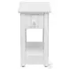 Riviera Blanc Rectangular Chairside Table
