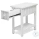 Riviera Blanc Rectangular Chairside Table