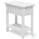 Riviera Blanc Rectangular Chairside Table