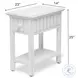 Riviera Blanc Rectangular Chairside Table
