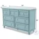 Riviera Bleu 7 Drawer Dresser