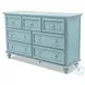 Riviera Bleu 7 Drawer Dresser