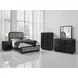 Rowanbeck Gray and Black Upholstered Panel Bedroom Set