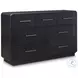 Rowanbeck Gray and Black Upholstered Panel Bedroom Set