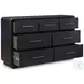 Rowanbeck Gray and Black Upholstered Panel Bedroom Set