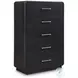 Rowanbeck Gray and Black Upholstered Panel Bedroom Set