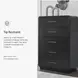 Rowanbeck Black Five Drawer Chest