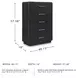 Rowanbeck Black Five Drawer Chest