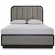 Rowanbeck Gray and Black Queen Upholstered Panel Bed