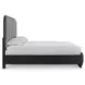 Rowanbeck Gray and Black Queen Upholstered Panel Bed