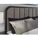 Rowanbeck Gray and Black King Upholstered Panel Bed