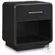 Rowanbeck Gray and Black Upholstered Panel Bedroom Set
